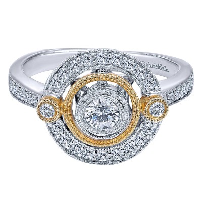 Ladies' Ring 14k Yellow/white Gold Victorian Fashion