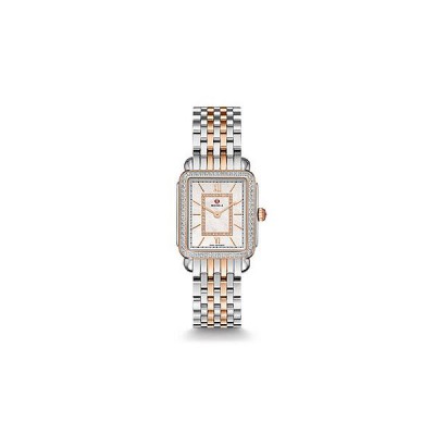 Deco II Mid Diamond Two-Tone Rose Gold, Diamond Dial Watch