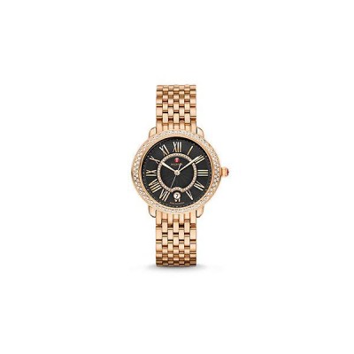 Serein 16 Diamond Rose Gold, Black Diamond Dial Watch