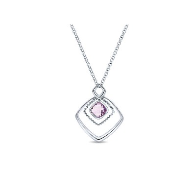 Gaby Necklace 925 Silver Pink Amethyst Fashion