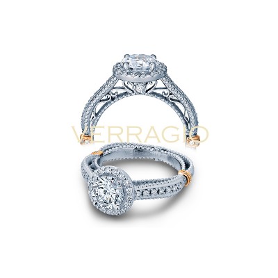 Verragio Pave Halo Diamond Engagement Ring