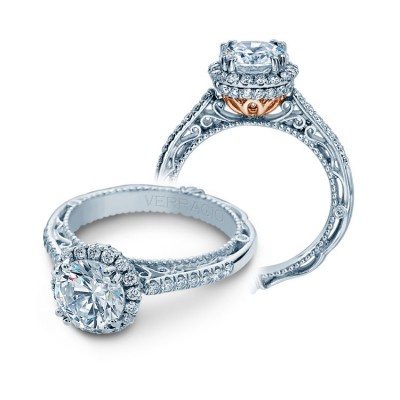 Verragio Halo Pave Diamond Engagement Ring