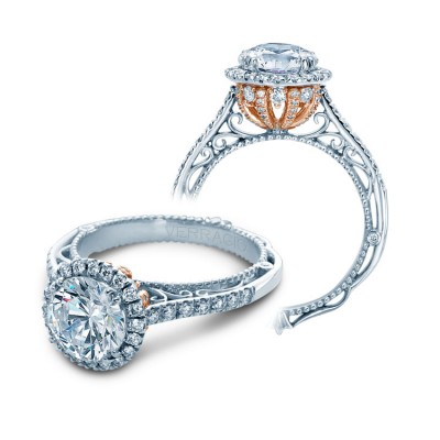 Verragio Halo Pave Diamond Engagement Ring
