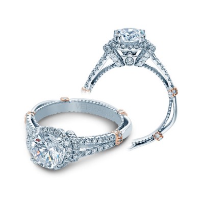Verragio Halo Split Shank Engagement Ring