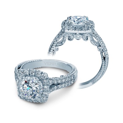 Verragio Halo Split Shank Engagement Ring