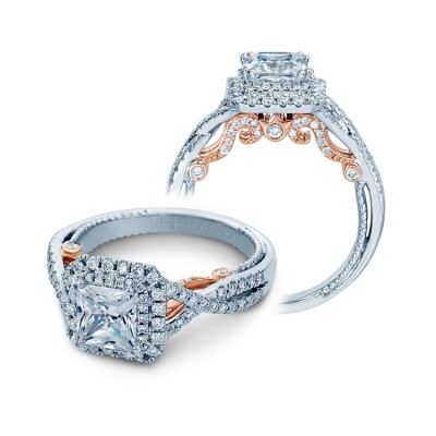 Verragio Double Halo Twist Engagement Ring