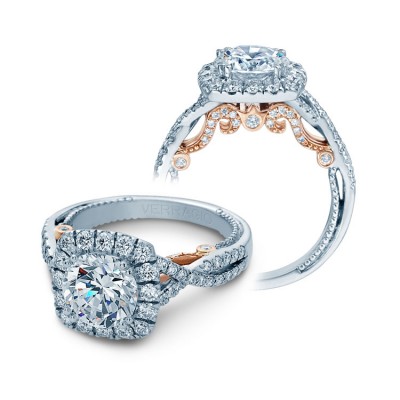 Verragio Halo Twist Engagement Ring