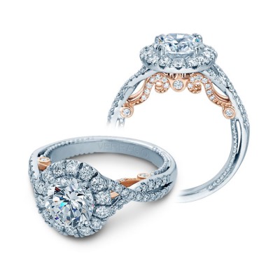 Verragio Halo Twist Engagement Ring