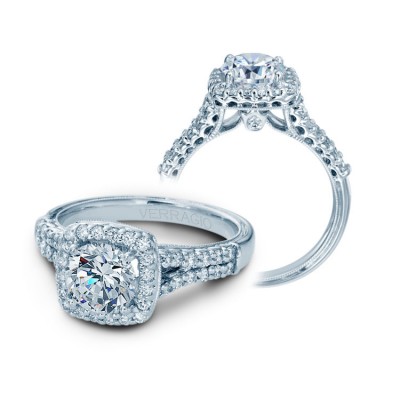 Verragio Split Shank Halo Diamond Engagement Ring