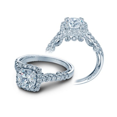 Verragio Halo Pave Diamond Engagement Ring