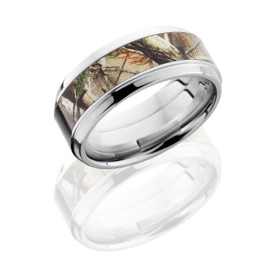 Lashbrook Cobalt Chrome 9mm Beveled Band With 5mm Of Realtree Ap Camo CCCAMO9B15(S)/RTAP