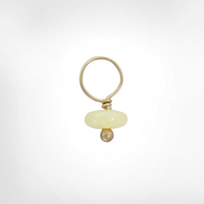 White Opal Unfaceted Rondelle