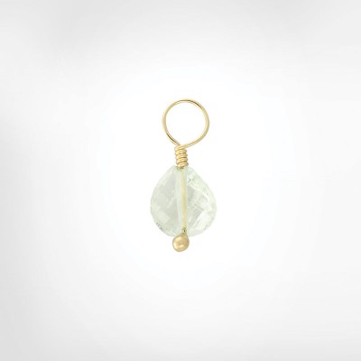 Multicolored Aquamarine Faceted Drop