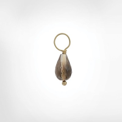 Smokey Quartz Faceted Drop