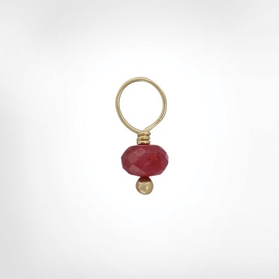 Ruby Faceted Rondelle