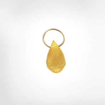 Citrine High Faceted Drop