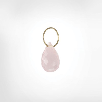 Rose Quartz High Faceted Drop