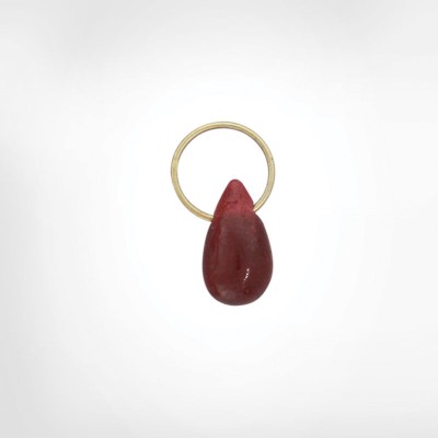 Ruby Unfaceted Drop