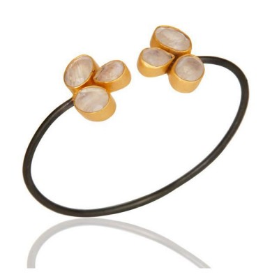 Havana Cuff Bracelet In Reclaimed Sterling Silver + 22K Gold Vermeil