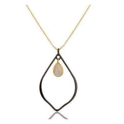 Lily Necklace In Reclaimed Sterling Silver + 22K Gold Vermeil