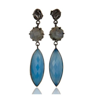 Madison Earrings In Oxidized Reclaimed Sterling Silver