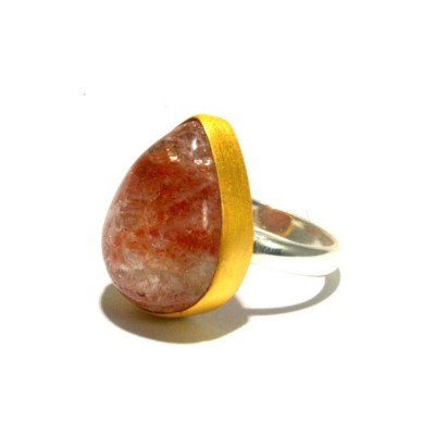 Mixed Metal Oregon Sunstone Ring