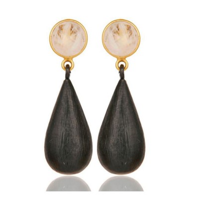 Portofino Drop Earrings In Reclaimed Sterling Silver + 22K Gold Vermeil