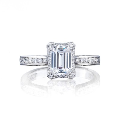 Tacori Dantela Collection Clean Mirror Finish Emerald Cut Ring 2646-25EC7X5