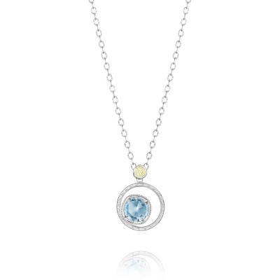 Bold Bloom Necklace featuring Sky Blue Topaz