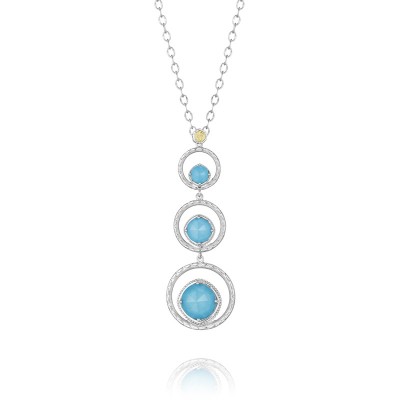 Skipping Stone Necklace featuring Neo-Turquoise