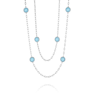 38" Raindrops Necklace featuring Neo-Turquoise