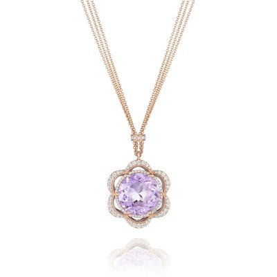Tacori Tacori Vault Floral Gem Pendant in Rose Amethyst