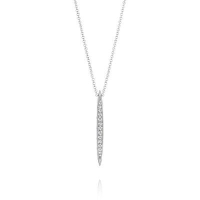 Pavé Surfboard Pendant in Silver