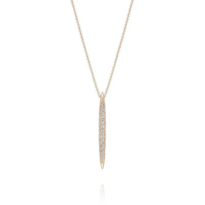 Pavé Surfboard Pendant in Rose Gold