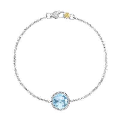 Floating Bezel Bracelet featuring Sky Blue Topaz