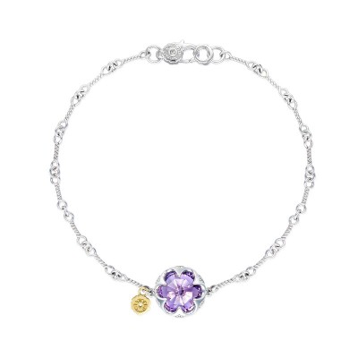 Crescent Gemstone Bracelet featuring Amethyst