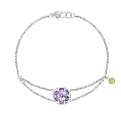 Split Chain Bracelet featuring Amethyst
