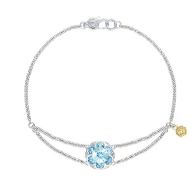 Split Chain Bracelet featuring Sky Blue Topaz