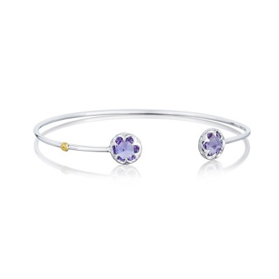 Crescent Bezel Cuff featuring Amethyst SB20101-M