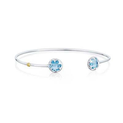 Crescent Bezel Cuff featuring Sky Blue Topaz SB20102-M