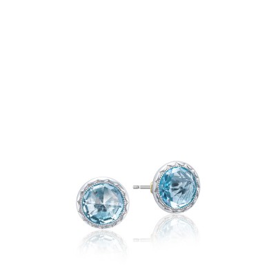 Bezel Studs featuring Sky Blue Topaz