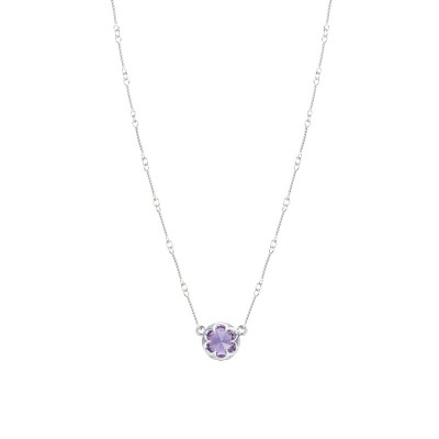 Station Link Necklace featuring Amethyst