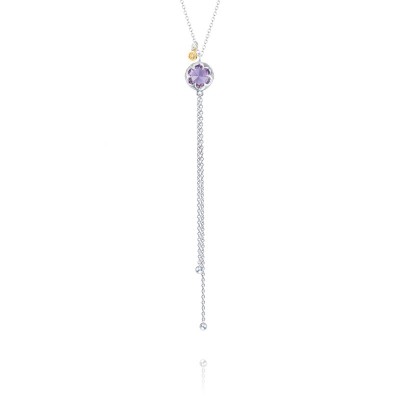 Petite Lariat Necklace featuring Amethyst