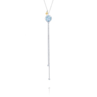 Petite Lariat Necklace featuring Sky Blue Topaz