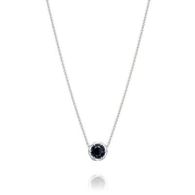 Crescent Station Necklace featuring Onyx