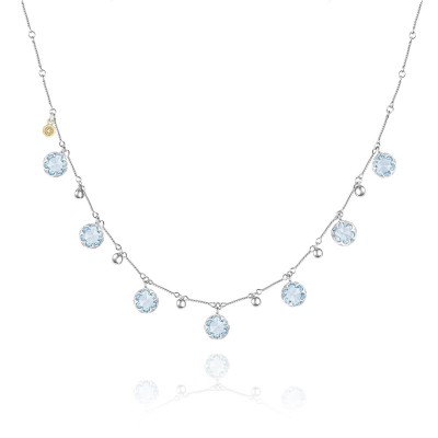Multi-Gem Drop Necklace featuring Sky Blue Topaz
