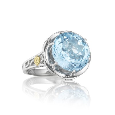 Crescent Gem Ring featuring Sky Blue Topaz