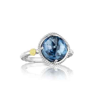 Bold Simply Gem Solitaire Ring featuring London Blue Topaz