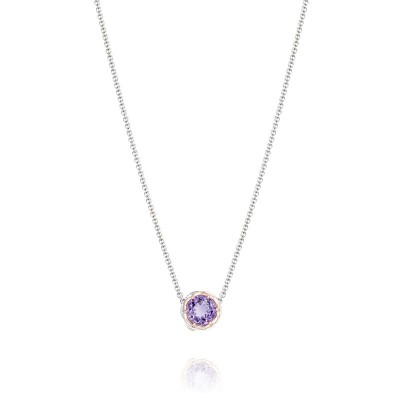 Crescent Station Necklace featuring Amethyst sn204p01