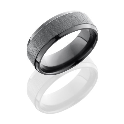 Lashbrook Zirconium 8mm Beveled Band Z8B(S)